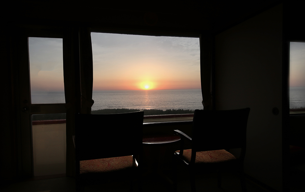 湯野浜温泉のホテルの眺望「日本海」ルーム